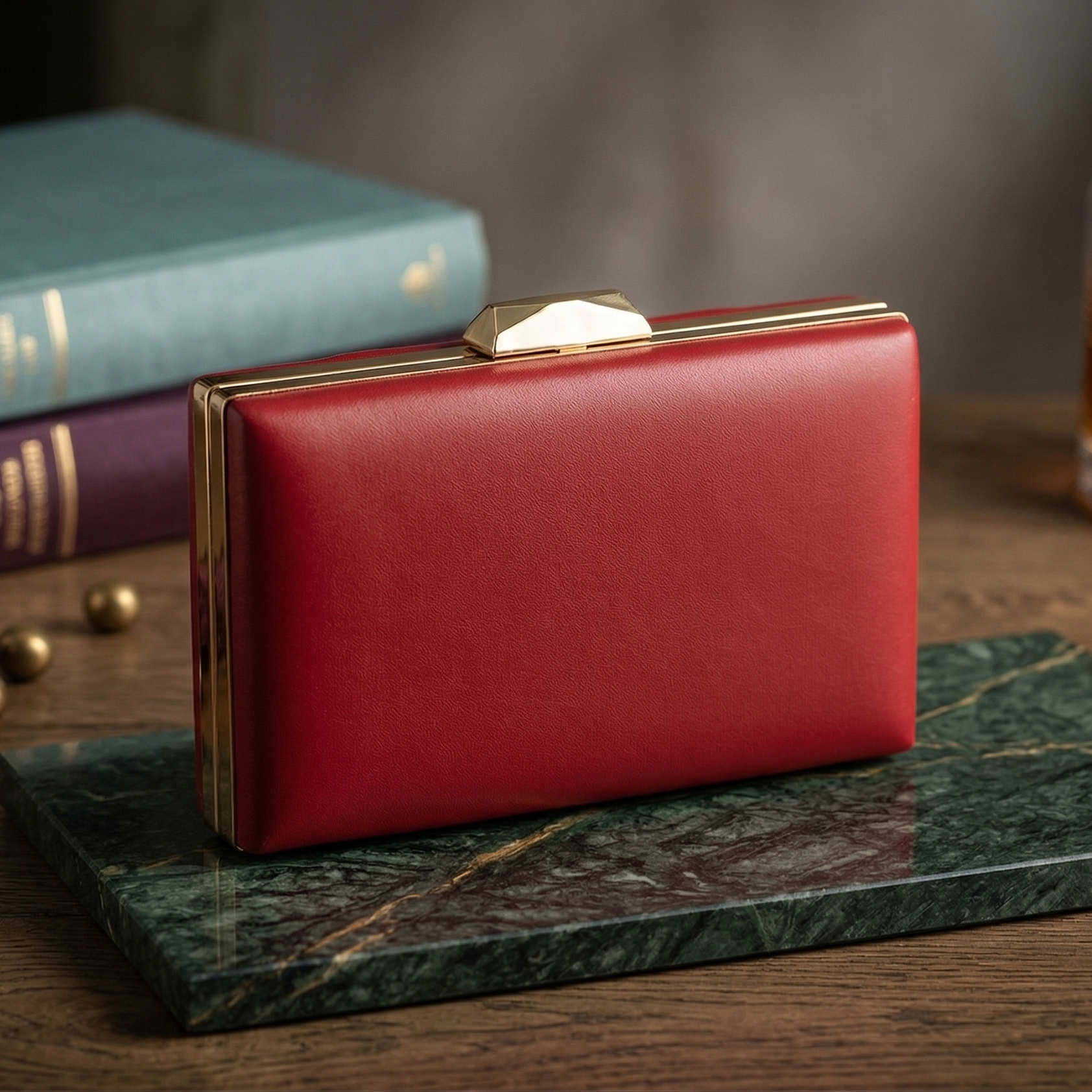 Bella: The Scarlet Statement Frame Clutch