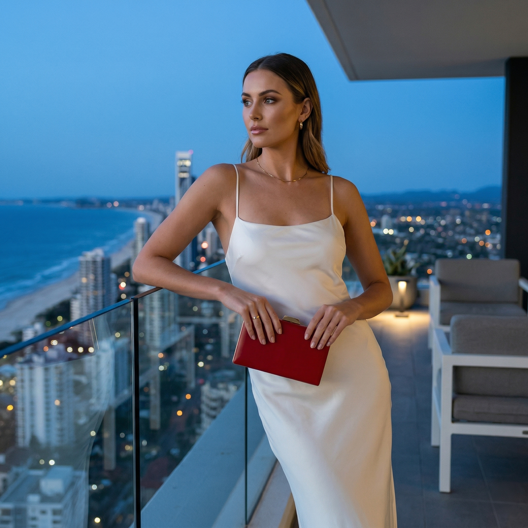 Bella: The Scarlet Statement Frame Clutch