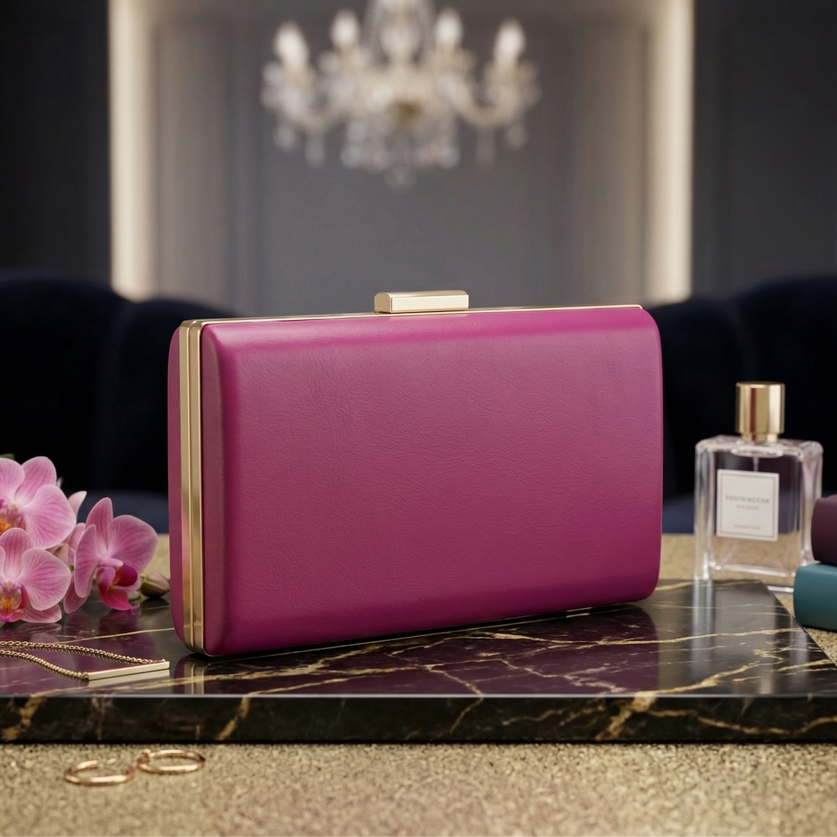 Ciara: The Fuchsia Frame Clutch