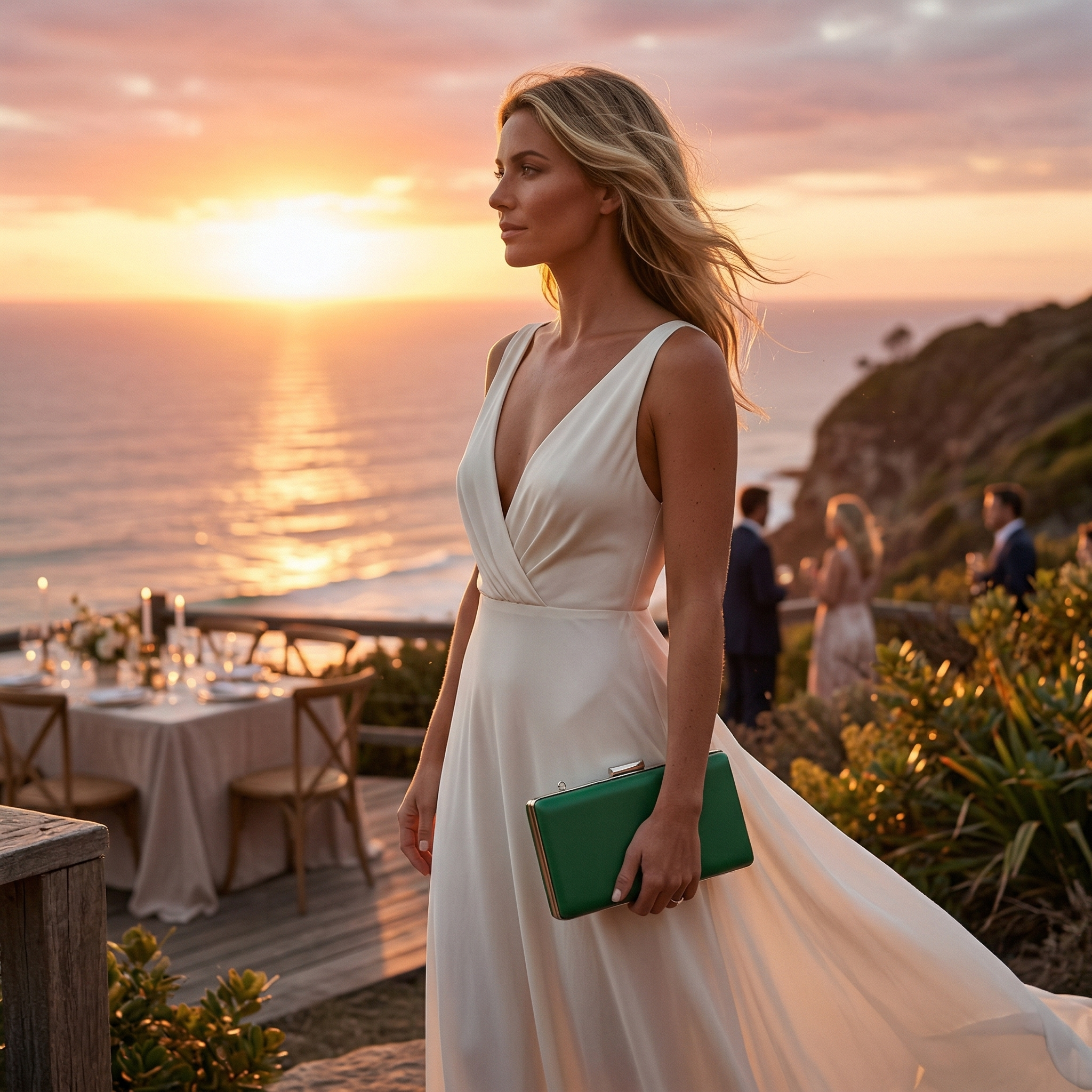 Elena: The Emerald Luxe Frame Clutch