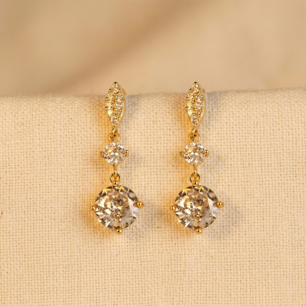 Scarlett: The Gold Marquise Crystal Drop