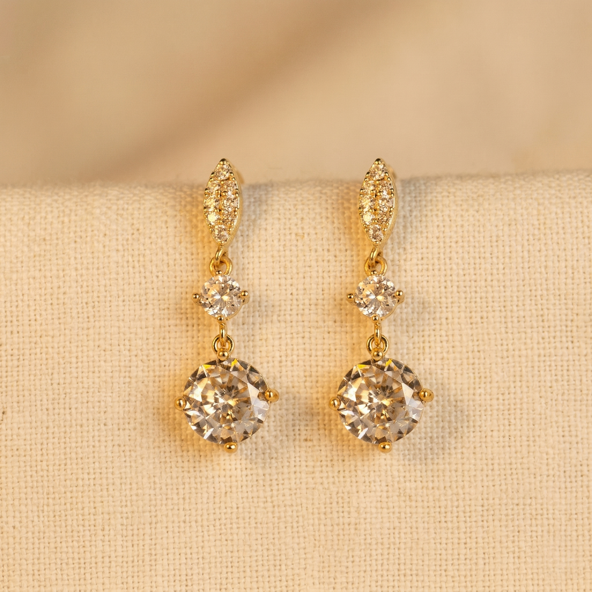 Scarlett: The Gold Marquise Crystal Drop