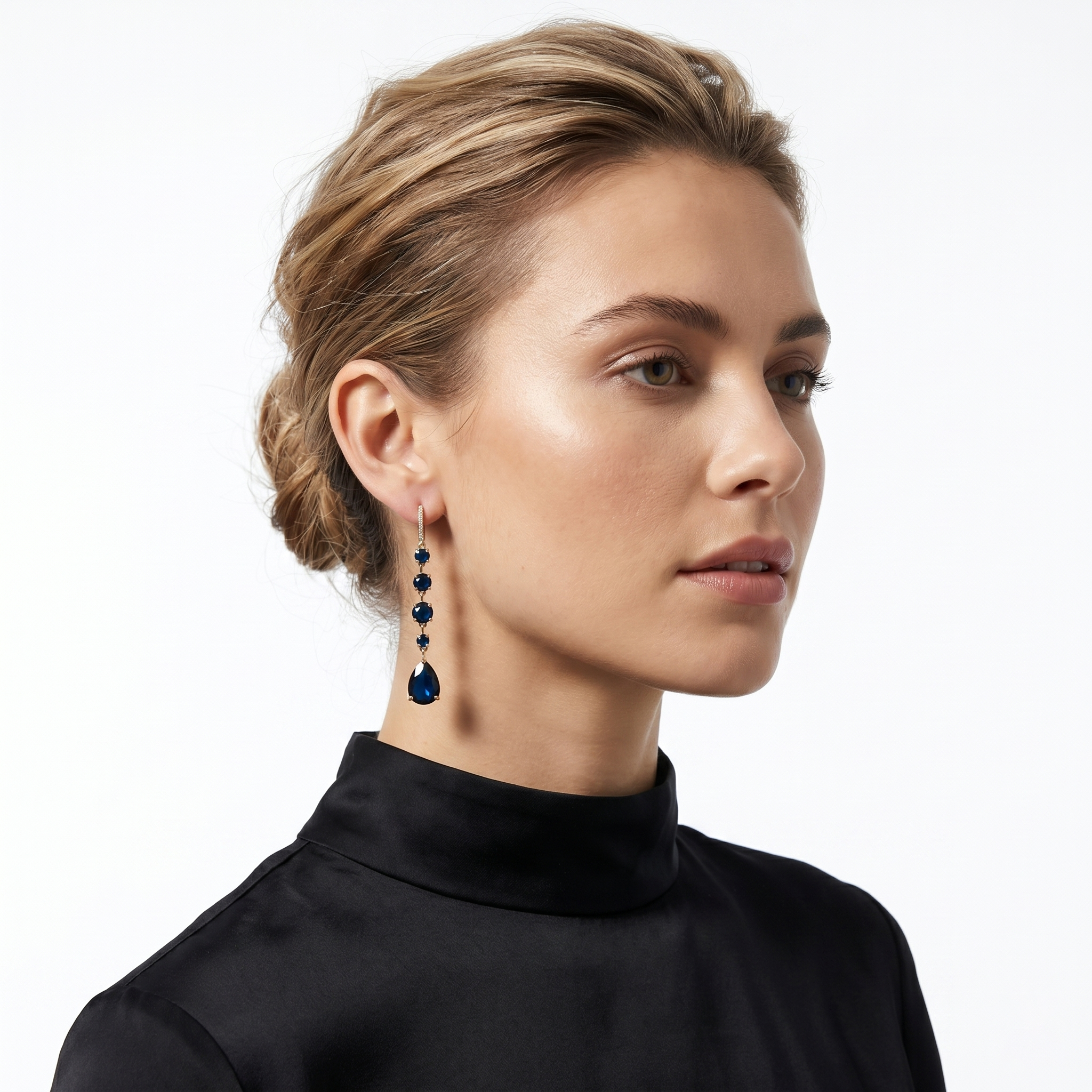 Phoebe: The Navy Graduated Rhinestone Drop
