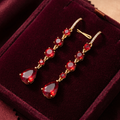 Chloe: The Red Graduated Rhinestone Drop