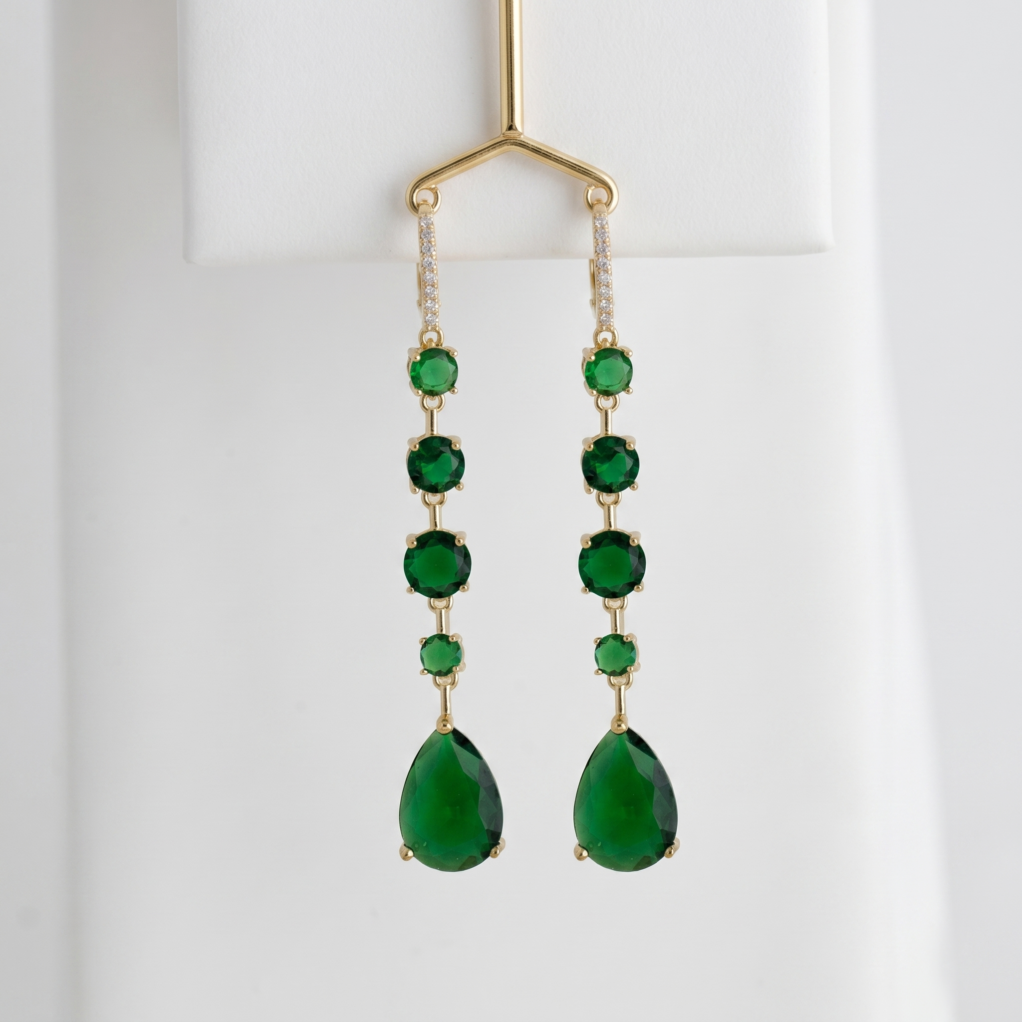 Mia: The Emerald Cascade Rhinestone Drop
