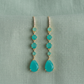 Lila: The Teal Cascade Rhinestone Drop