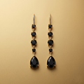 Ellie: The Black Graduated Rhinestone Drop