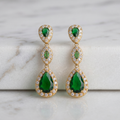 Chelsea: The Emerald Triple Pave Teardrop Drop