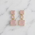 Tara: The Blush Square Rhinestone Drop
