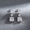 Jade: The Silver Square Crystal Drop