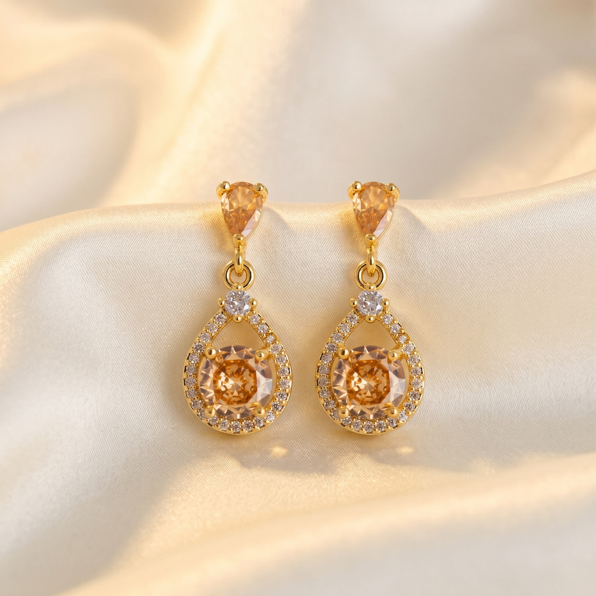 Lacey: The Champagne Open Frame Rhinestone Drop