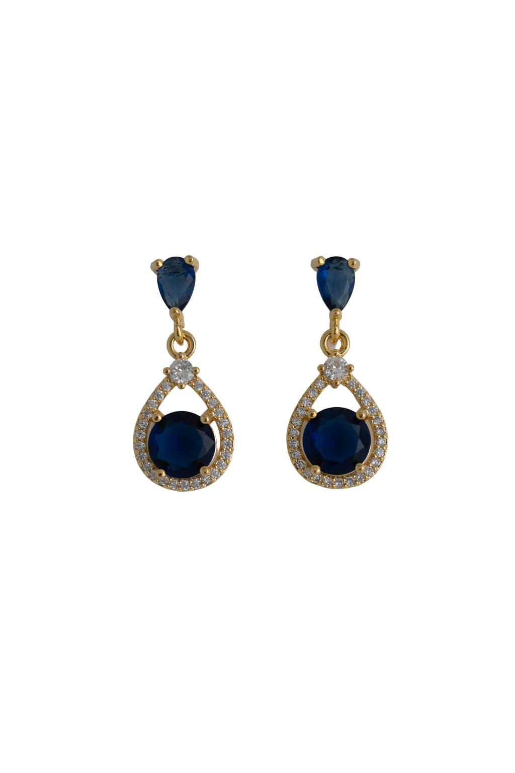 Hayley: The Navy Open Frame Rhinestone Drop