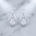 Mikayla: The Silver Open Frame Crystal Drop