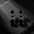 Shae: The Black Square Stack Rhinestone Drop