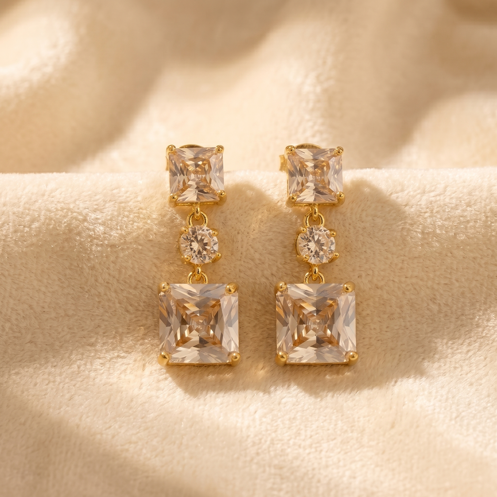 Monique: The Champagne Square Stack Rhinestone Drop