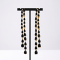 Tahlia: The Black Teardrop Fringe Drop