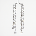 Niamh: The Silver Double Strand Teardrop Fringe