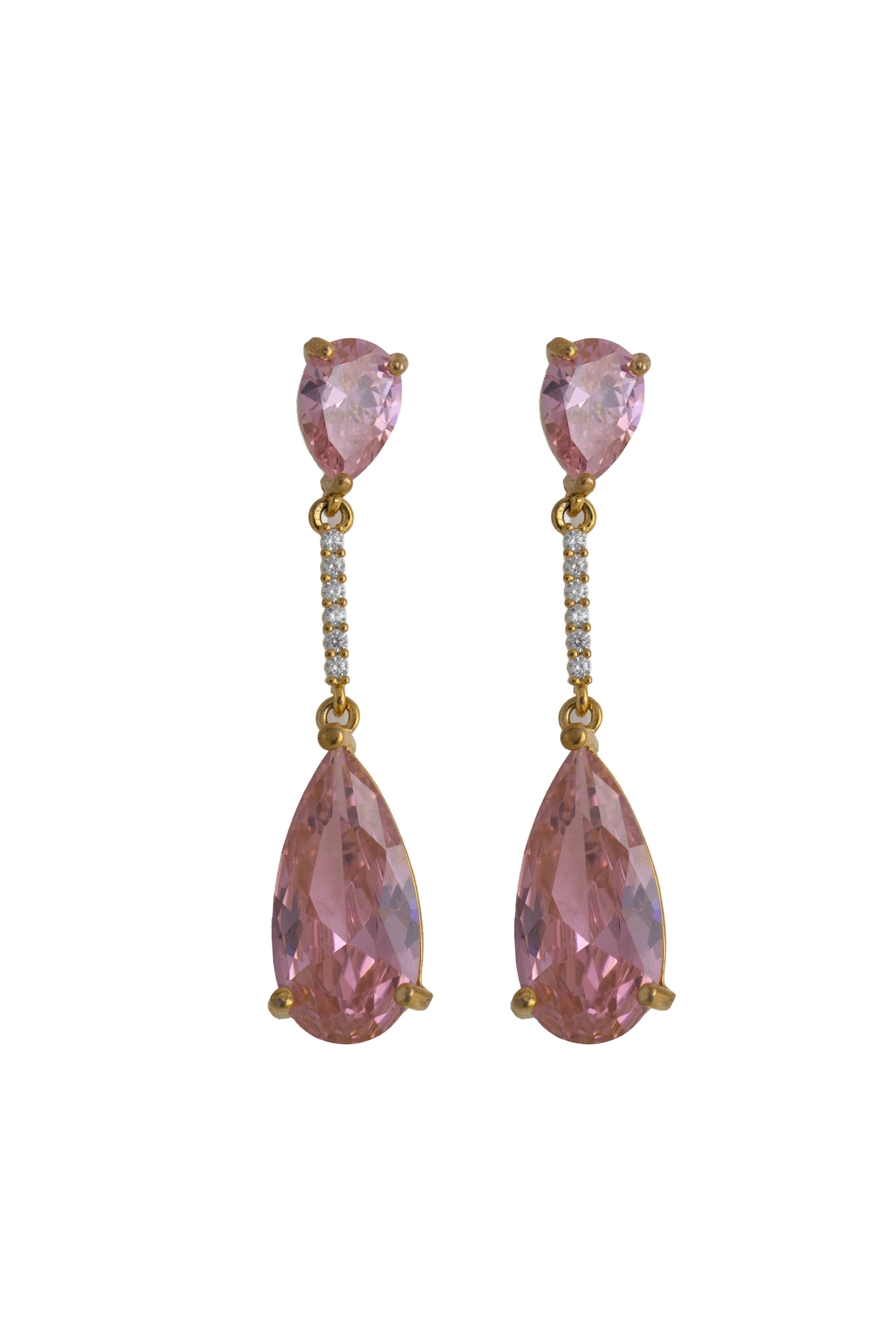 Clodagh: The Blush Crystal Bar Teardrop Drop