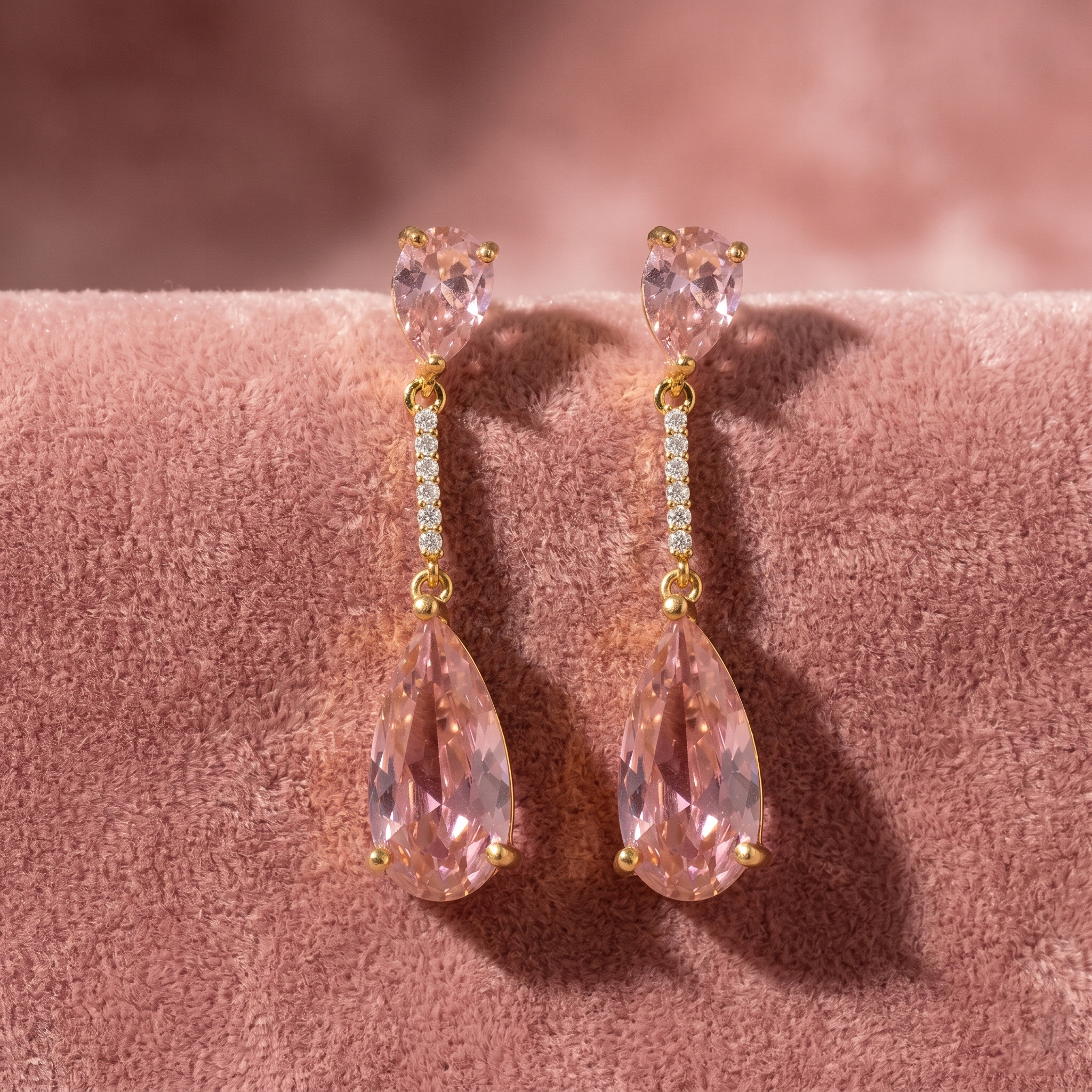 Clodagh: The Blush Crystal Bar Teardrop Drop