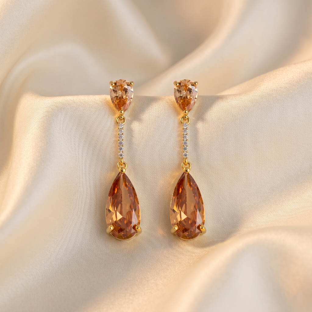 Aisling: The Champagne Crystal Bar Teardrop Drop