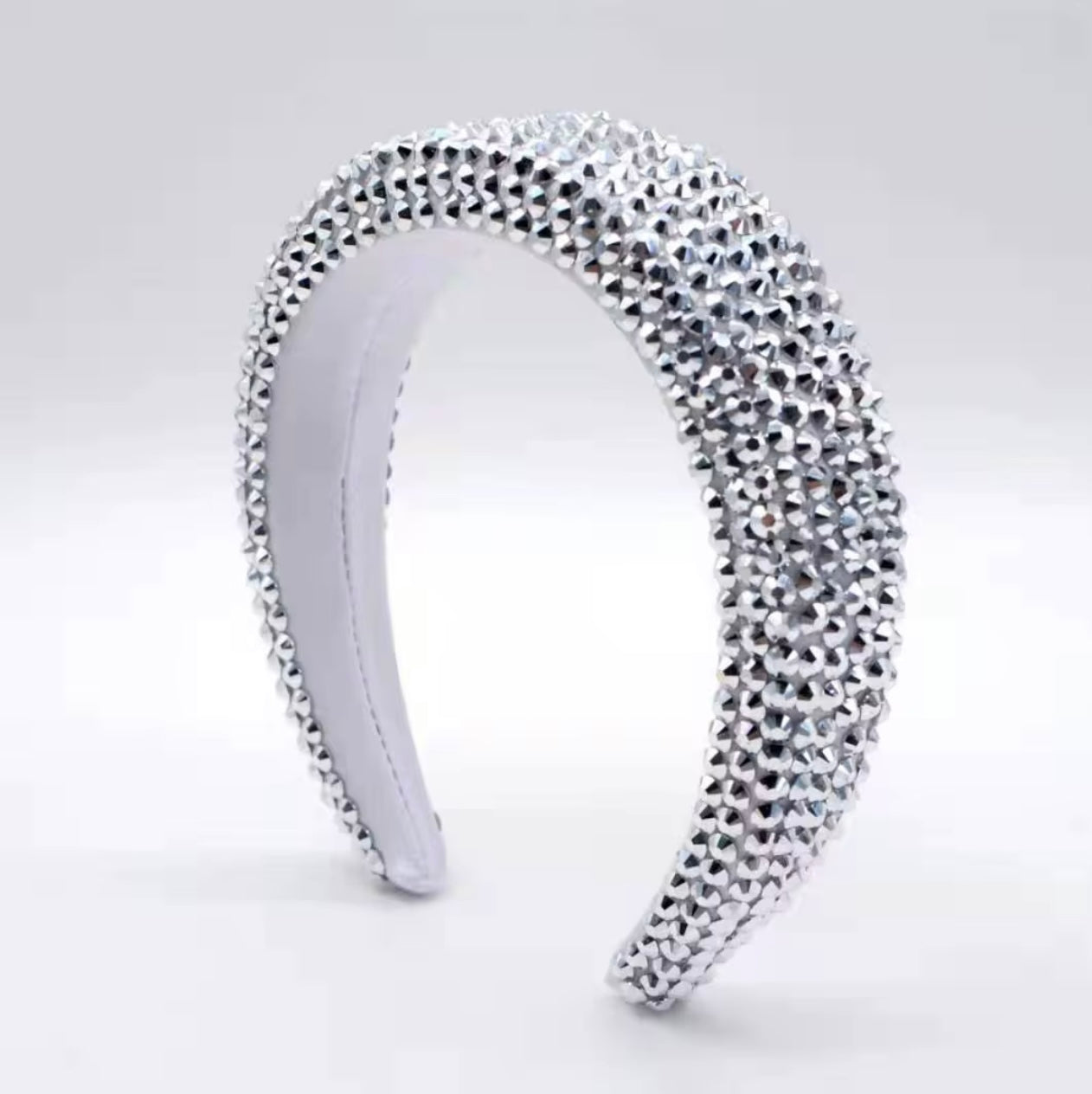 Bling Hairband Wide Sparkly Headband Women's Fashion Accessories Silver