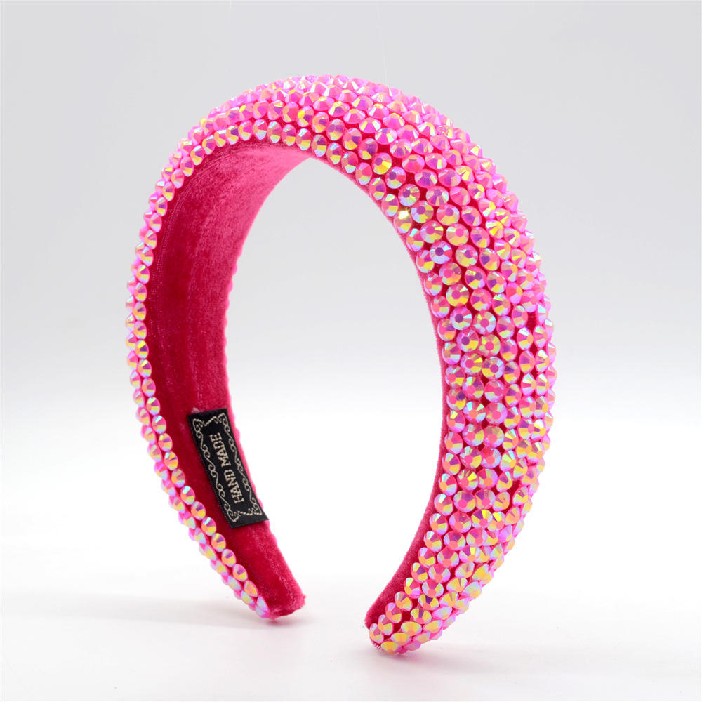 Bling Hairband Wide Sparkly Headband Women's Fashion Accessories Hot Pink