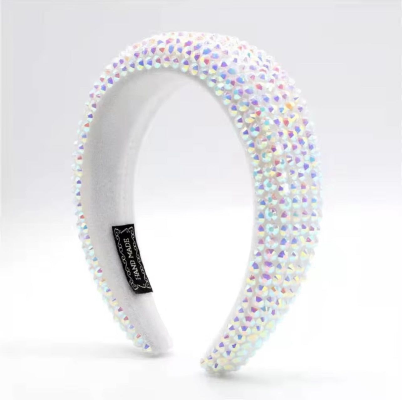 Bling Hairband Wide Sparkly Headband Women's Fashion Accessories White