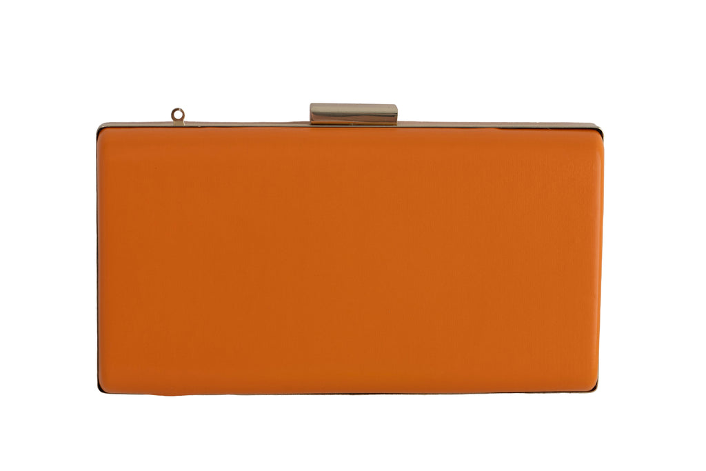 Orange clutch bag 
