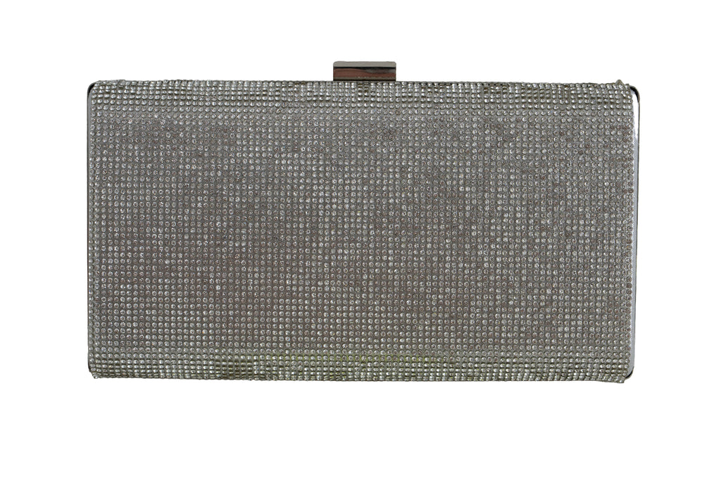 Silver mesh clutch bag 