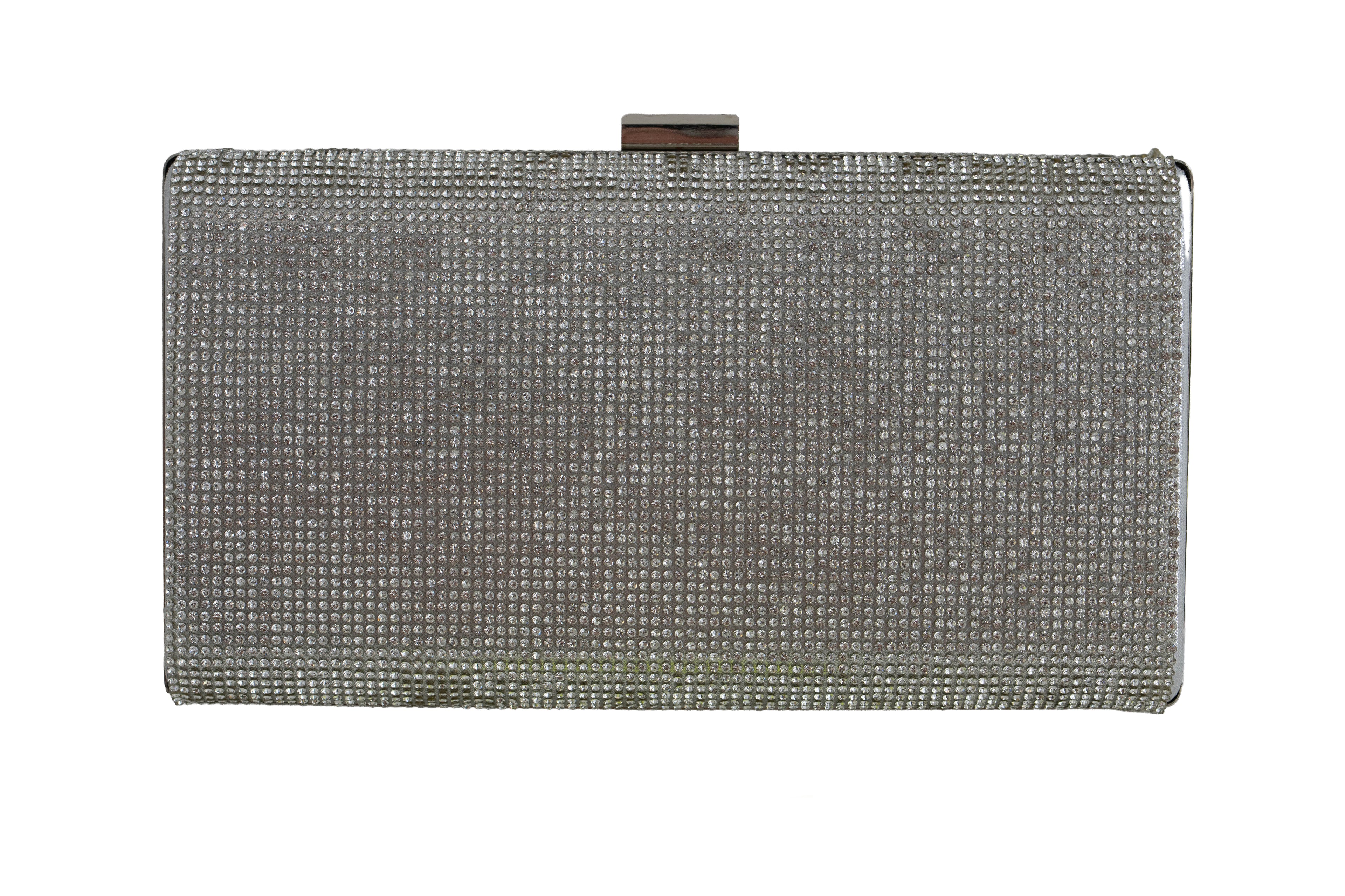 Silver mesh clutch bag 